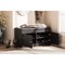 Baxton Studio Margaret Dark Brown Wood 2-Door Shoe Cabinet with Faux Leather Bench 120-6475 - alternate 3